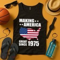 Making America Great Since 1975 Birthday Tank Top thumb 4