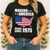 Making America Great Since 1975 Birthday Women's T-Shirt thumb 2