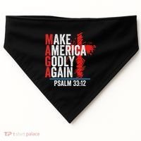 Make America Godly Again Psalm 33 12 USA-Made Doggie Bandana thumb 0