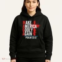 Make America Godly Again Psalm 33 12 Hoodie thumb 5