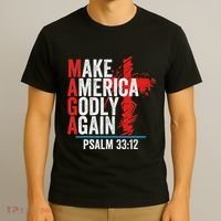 Make America Godly Again Psalm 33 12 T-Shirt thumb 3