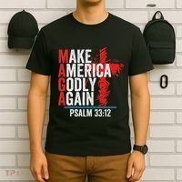 Make America Godly Again Psalm 33 12 T-Shirt thumb 6