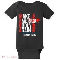 Make America Godly Again Psalm 33 12 Baby Bodysuit thumb 0