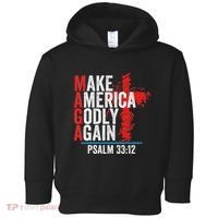 Make America Godly Again Psalm 33 12 Toddler Hoodie thumb 0