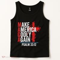 Make America Godly Again Psalm 33 12 Tank Top thumb 2