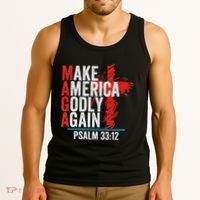 Make America Godly Again Psalm 33 12 Tank Top thumb 3