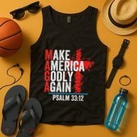 Make America Godly Again Psalm 33 12 Tank Top thumb 4