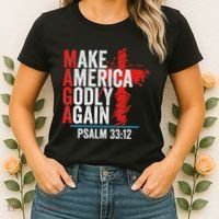 Make America Godly Again Psalm 33 12 Women's T-Shirt thumb 2