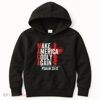 Make America Godly Again Psalm 33 12 Kids Hoodie thumb 0