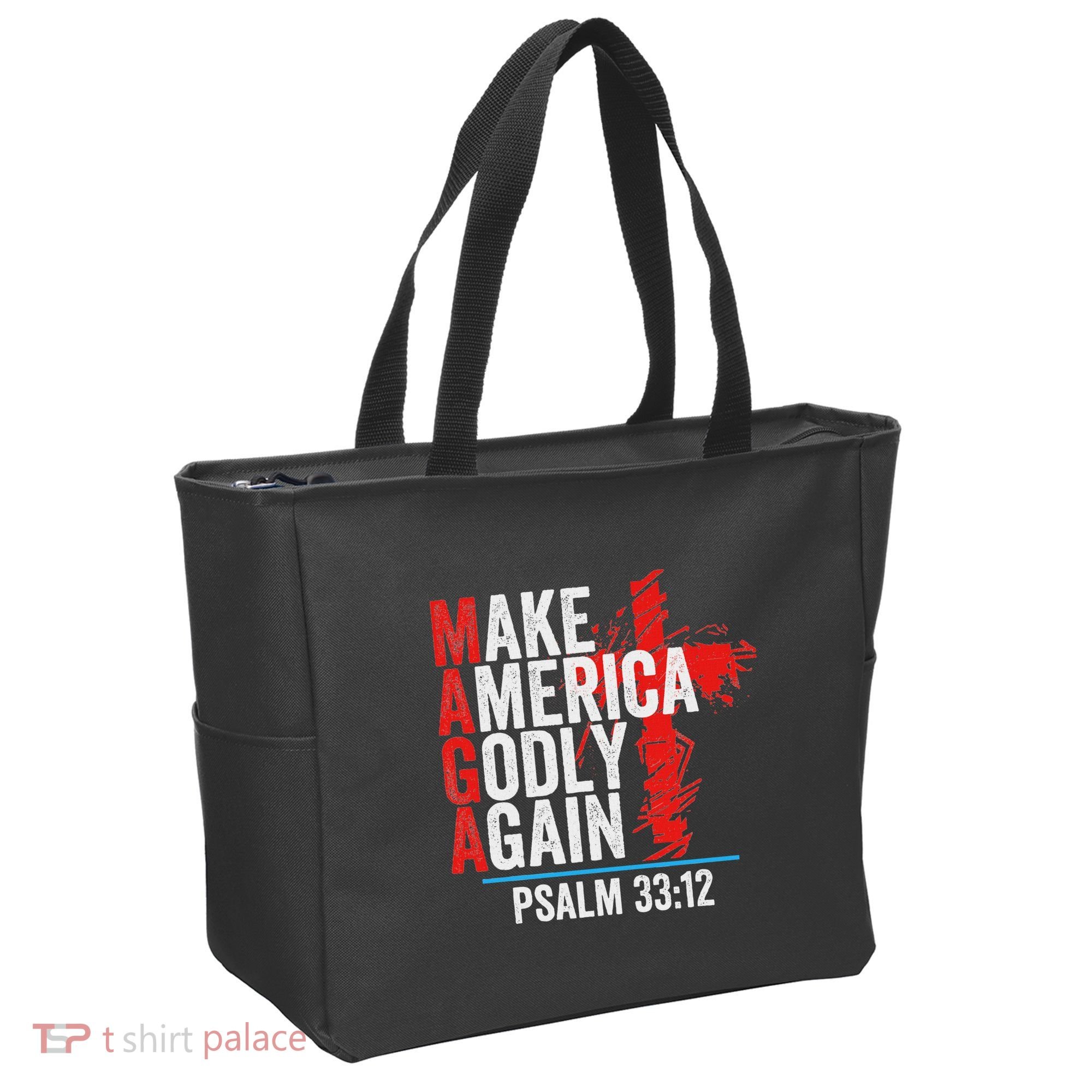 Make America Godly Again Psalm 33 12 Tote Bag