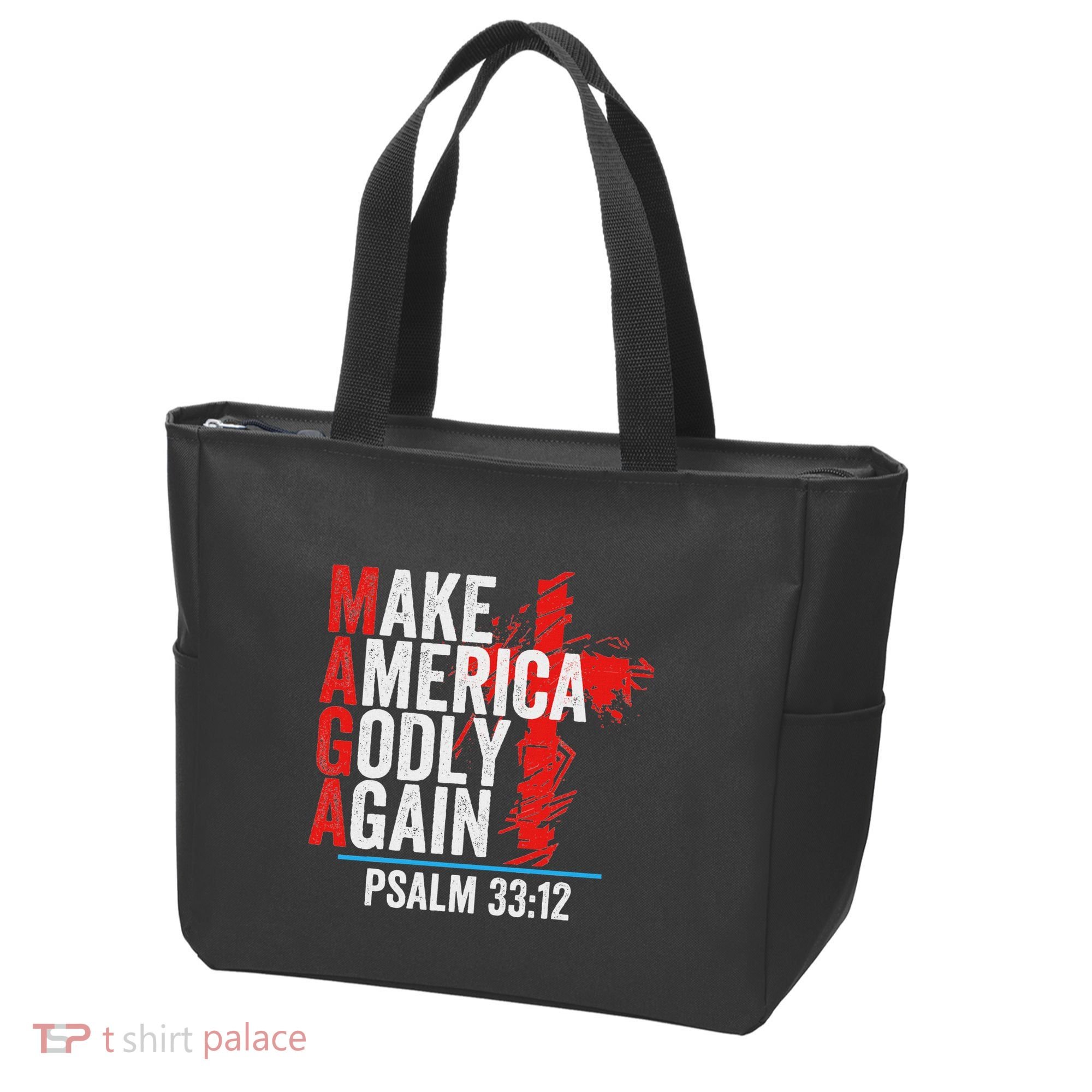 Make America Godly Again Psalm 33 12 Tote Bag