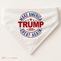 Make America Great Again Trump 2028 USA-Made Doggie Bandana thumb 0