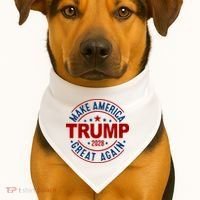 Make America Great Again Trump 2028 USA-Made Doggie Bandana thumb 1