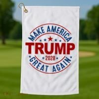 Make America Great Again Trump 2028 Golf Towel thumb 1