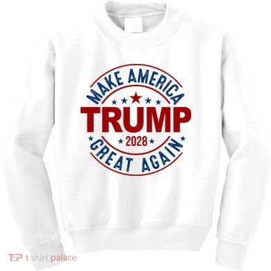 Make America Great Again Trump 2028 Kids Sweatshirt