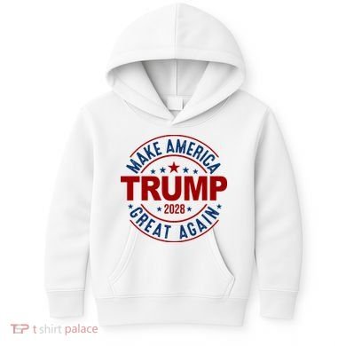 Make America Great Again Trump 2028 Kids Hoodie
