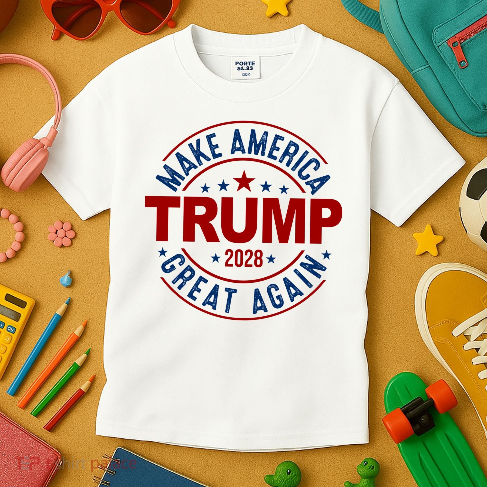 Make America Great Again Trump 2028 Kids T-Shirt