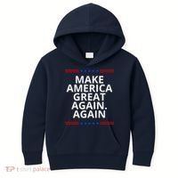 Make America Great Again. Again Kids Hoodie thumb 0