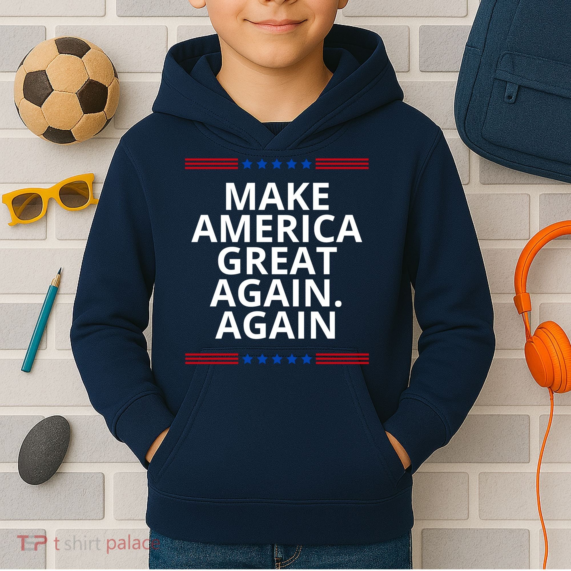 Make America Great Again. Again Kids Hoodie