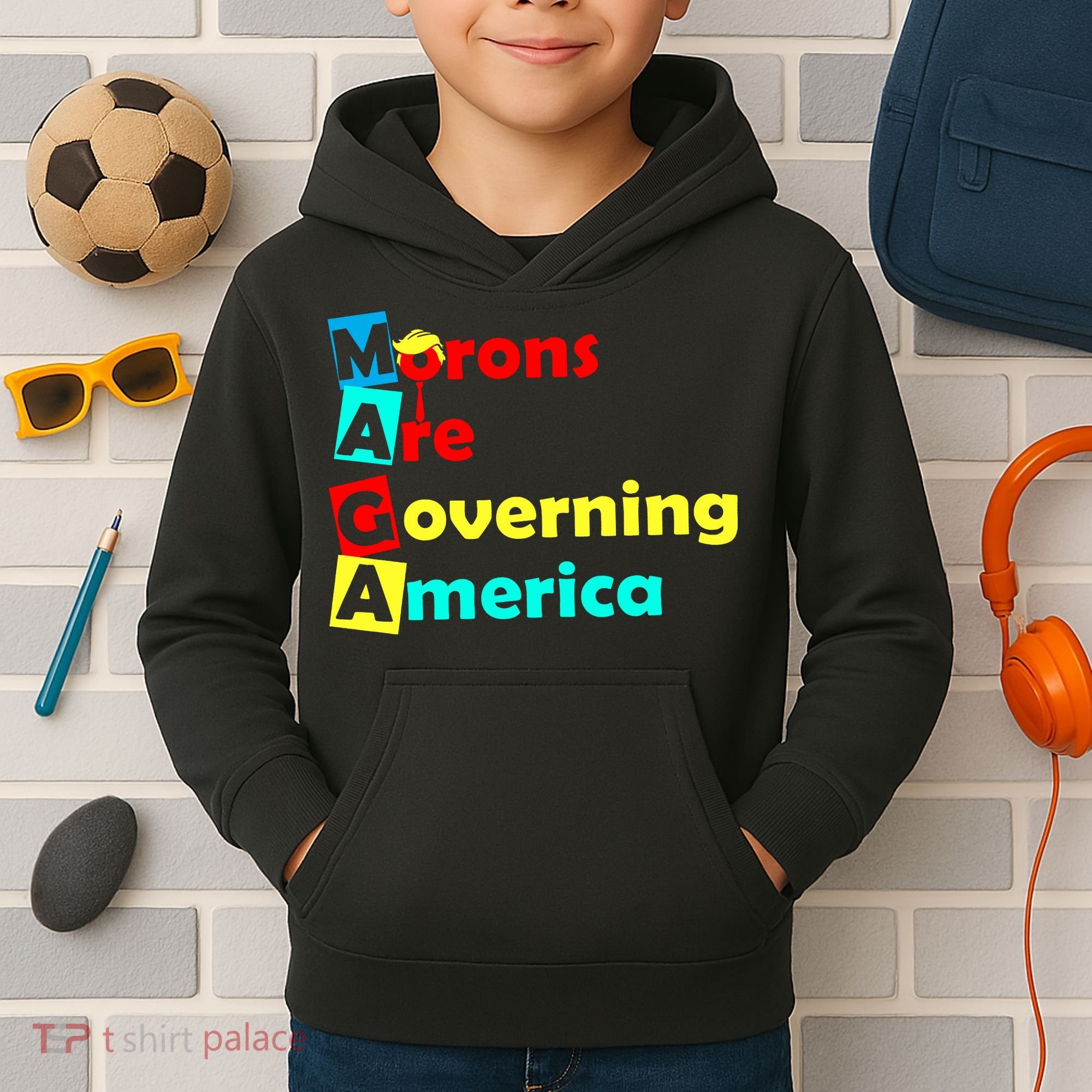 Morons Are Governing America Kids Hoodie