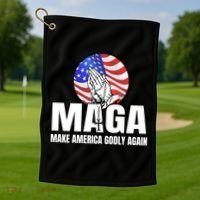 Make America Godly Again Golf Towel thumb 1