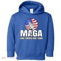 Make America Godly Again Toddler Hoodie thumb 0