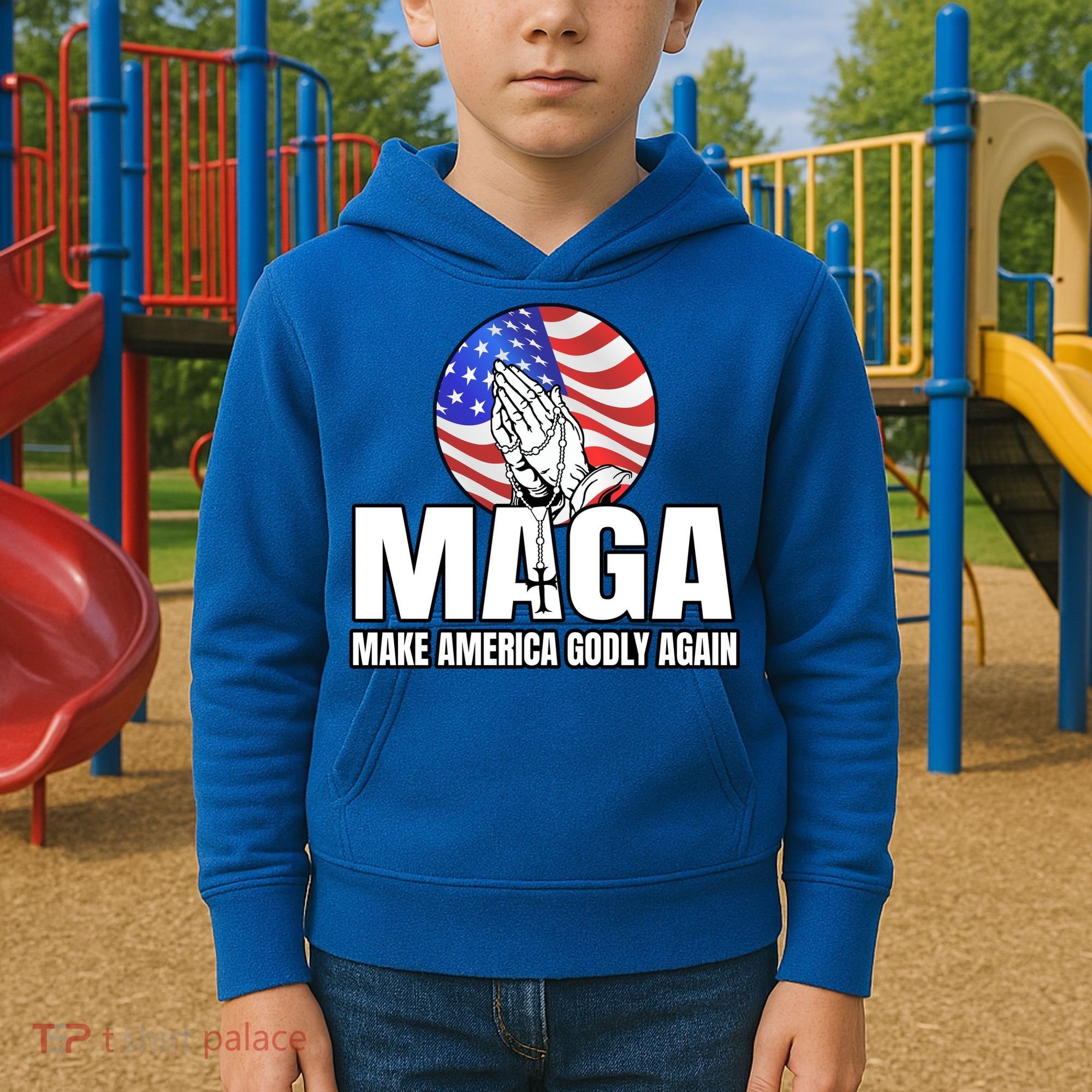 Make America Godly Again Kids Hoodie