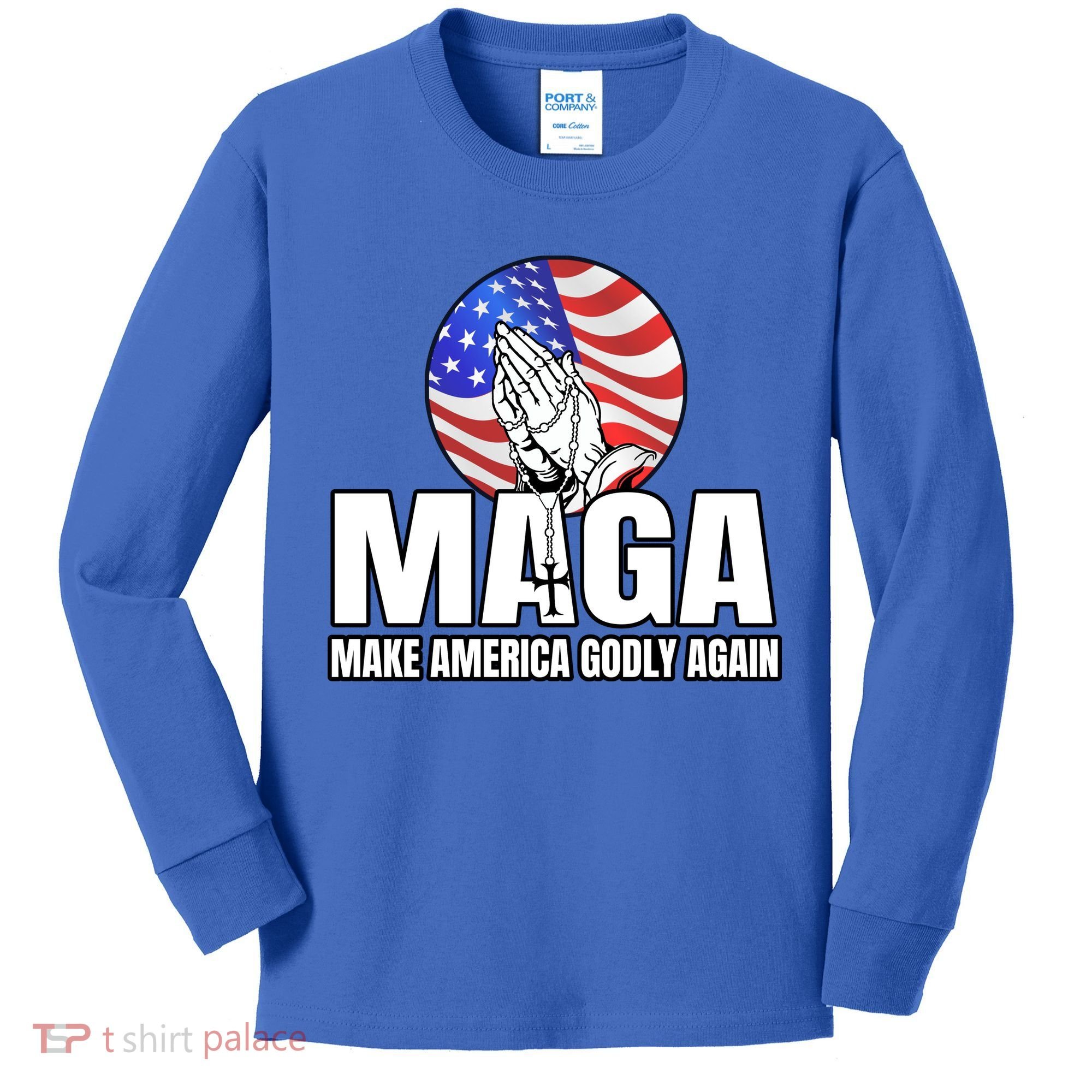Make America Godly Again Kids Long Sleeve Shirt