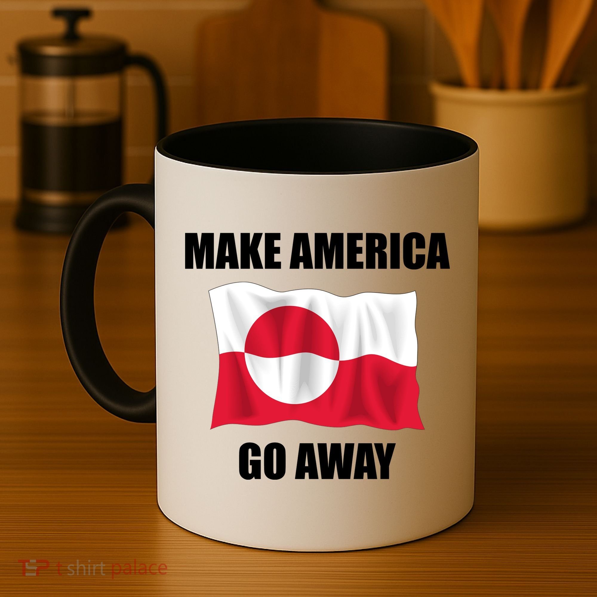 Make America Go Away Greenland Flag Anti Trump Coffee Mug