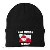Make America Go Away Greenland Flag Anti Trump Beanie thumb 0
