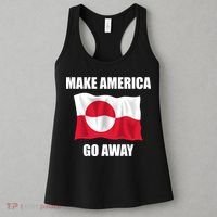 Make America Go Away Greenland Flag Anti Trump Women's Tank Top thumb 3
