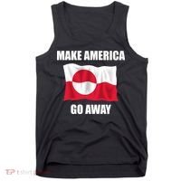 Make America Go Away Greenland Flag Anti Trump Tank Top thumb 0