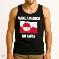 Make America Go Away Greenland Flag Anti Trump Tank Top thumb 3