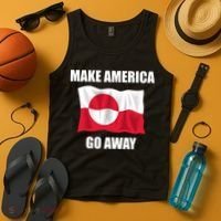 Make America Go Away Greenland Flag Anti Trump Tank Top thumb 4