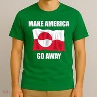 Make America Go Away Greenland Flag Anti Trump T-Shirt thumb 3