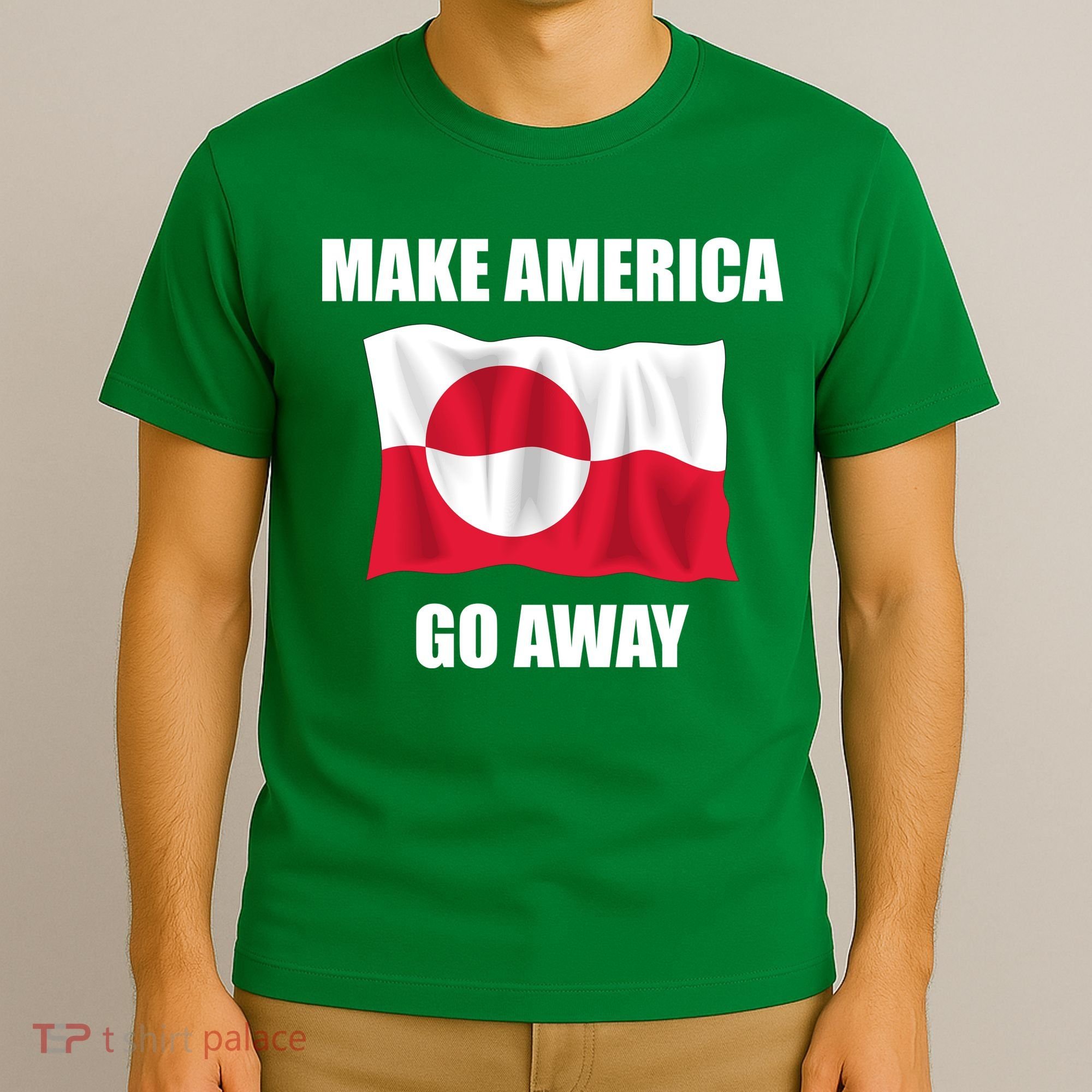 Make America Go Away Greenland Flag Anti Trump T-Shirt