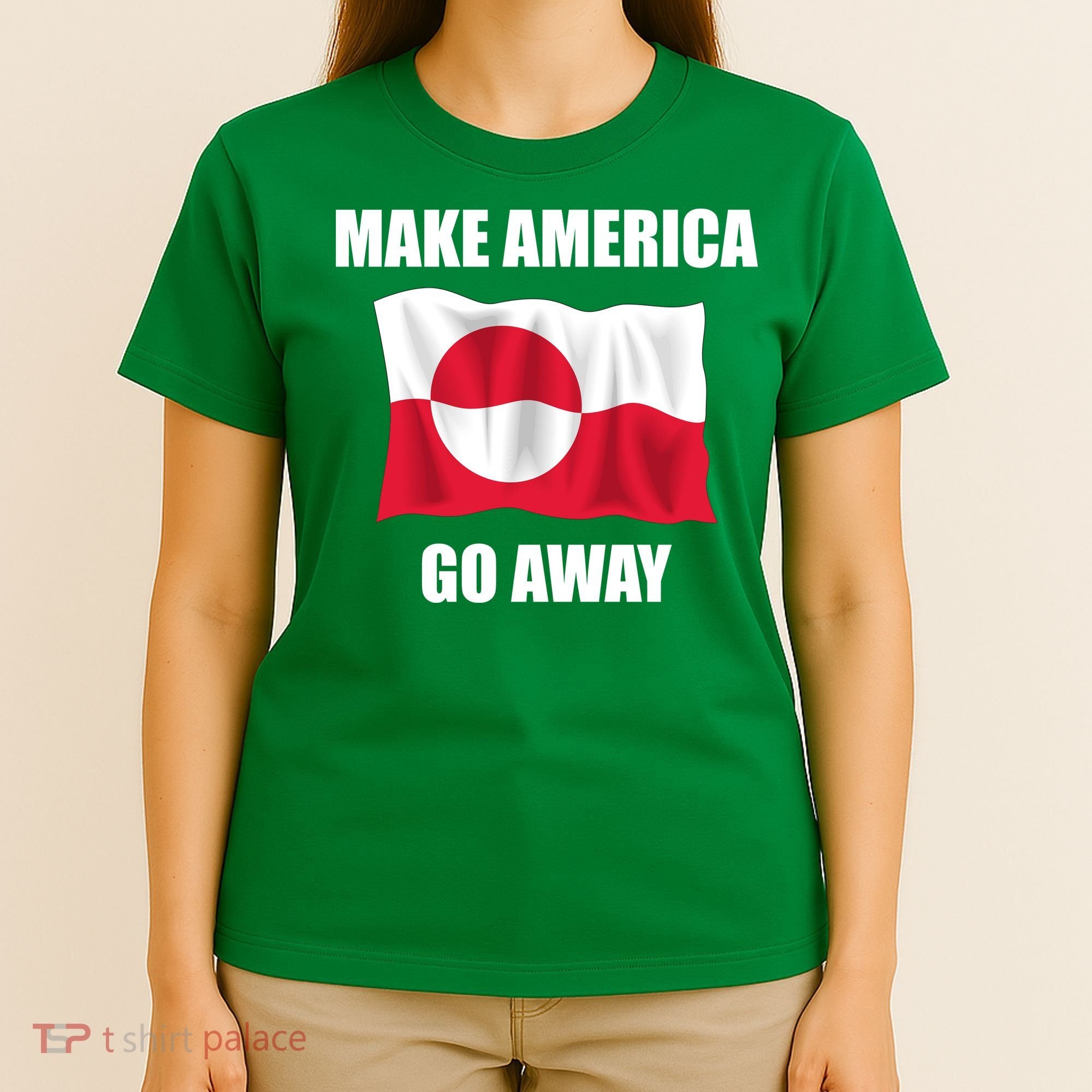 Make America Go Away Greenland Flag Anti Trump T-Shirt