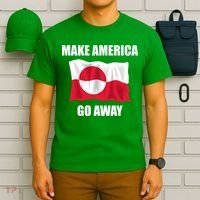 Make America Go Away Greenland Flag Anti Trump T-Shirt thumb 6