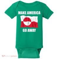 Make America Go Away Greenland Flag Anti Trump Baby Bodysuit thumb 0