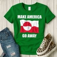 Make America Go Away Greenland Flag Anti Trump Women's T-Shirt thumb 3