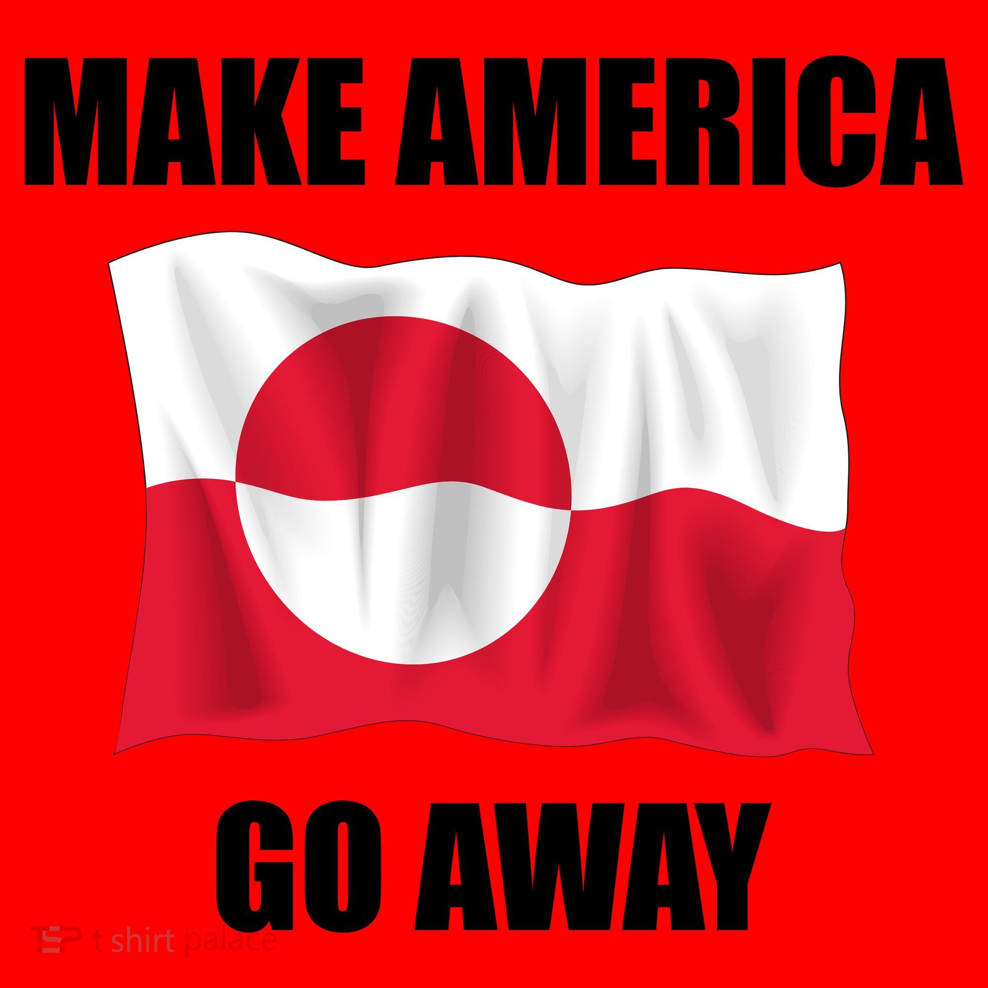 Make America Go Away Greenland Flag Anti Trump Santa Hat