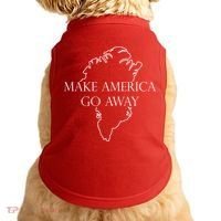 Make America Go Away Greenland Not For Sale Doggie Tank thumb 0