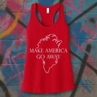 Make America Go Away Greenland Not For Sale Women's Tank Top thumb 3