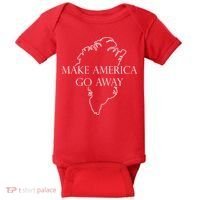 Make America Go Away Greenland Not For Sale Baby Bodysuit thumb 0