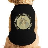 Make America Grateful Again Retro Uncle Sam Funny Doggie Tank thumb 0