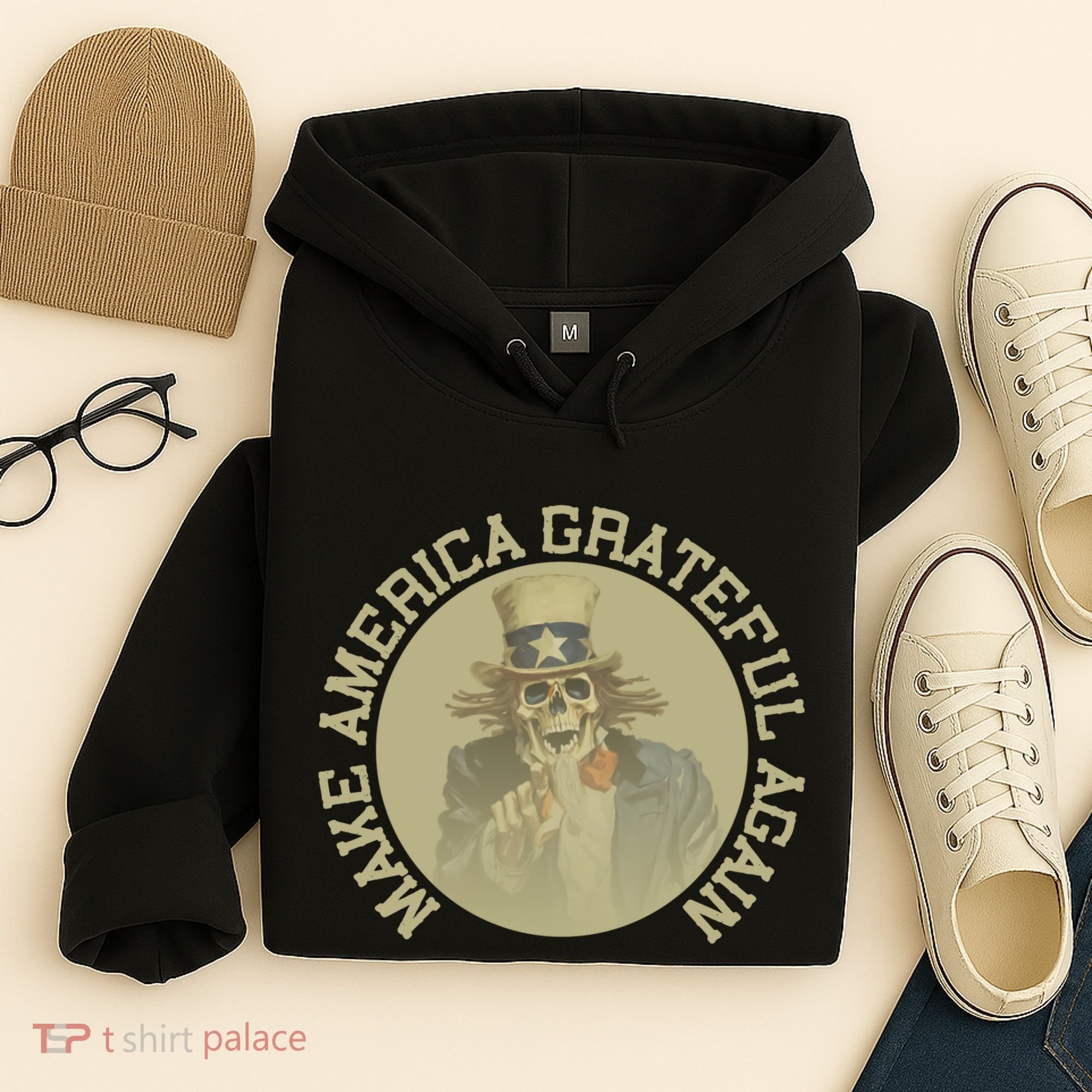 Make America Grateful Again Retro Uncle Sam Funny Hoodie