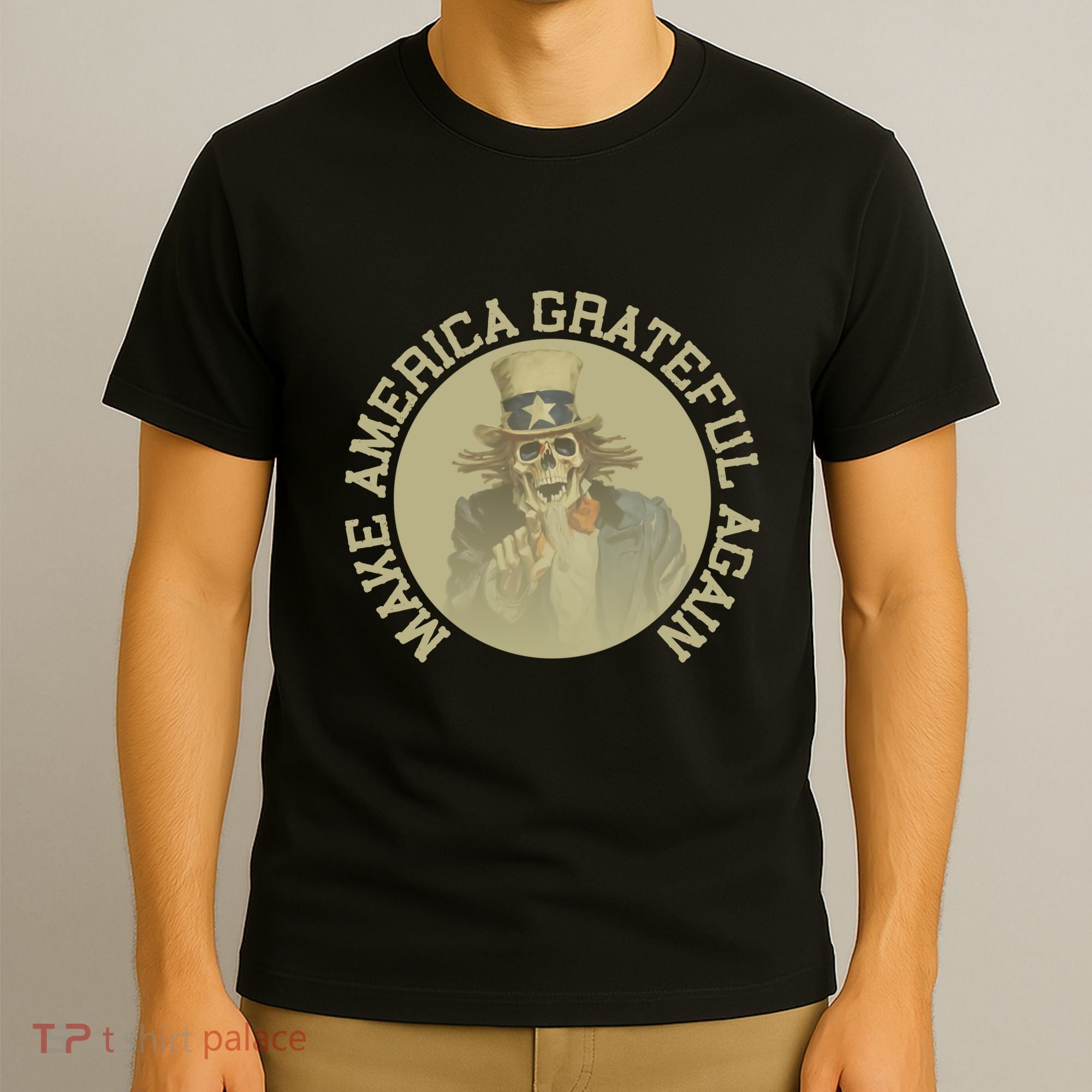 Make America Grateful Again Retro Uncle Sam Funny T-Shirt