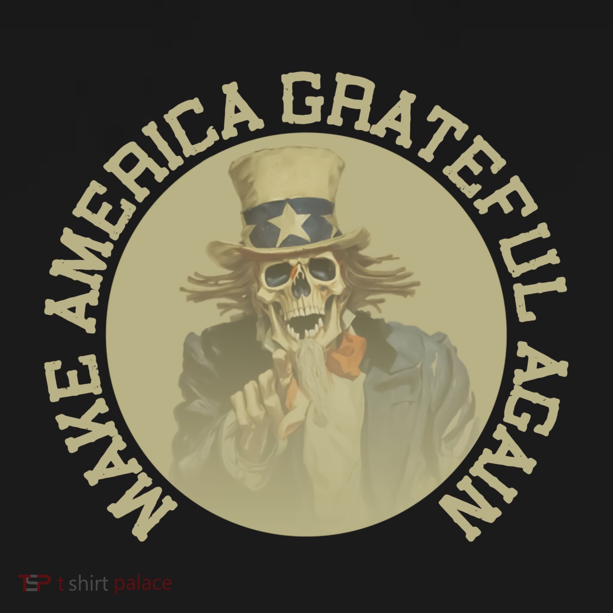 Make America Grateful Again Retro Uncle Sam Funny Polo