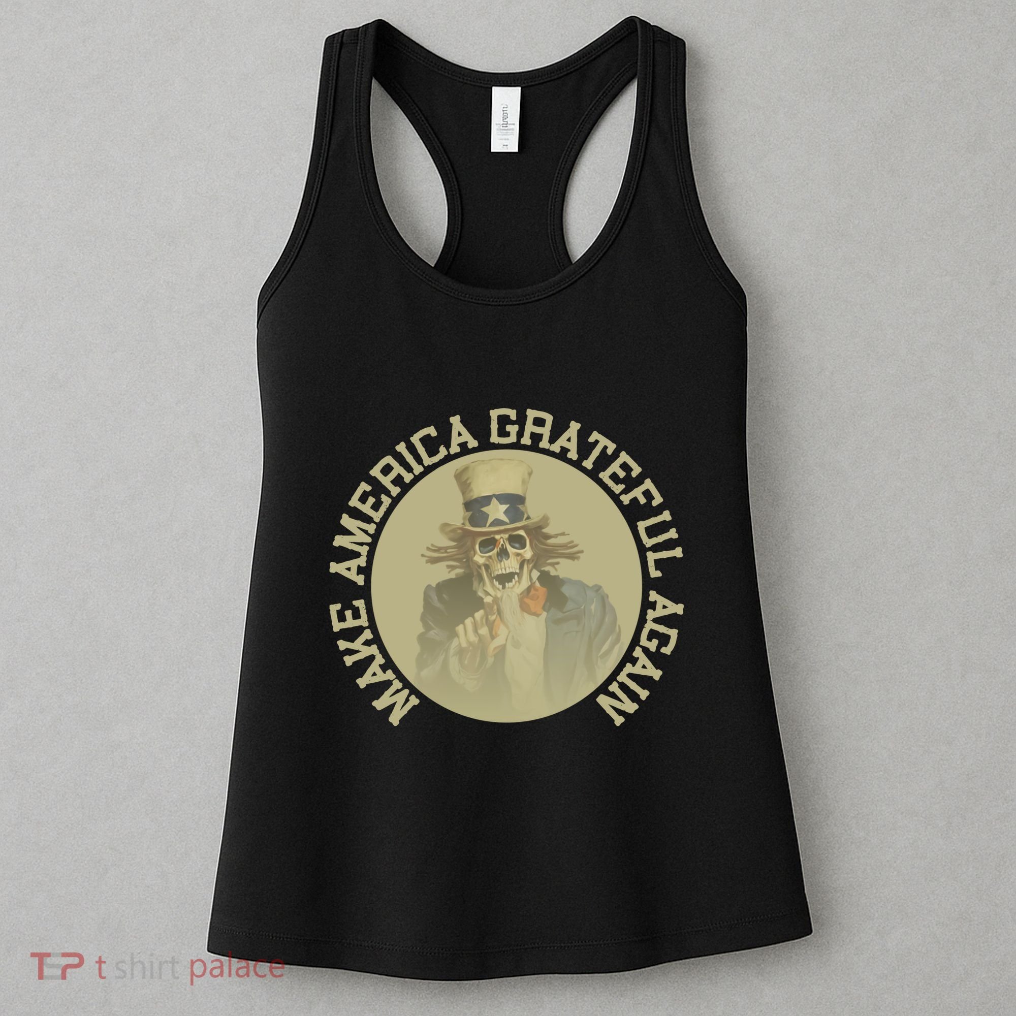Make America Grateful Again Retro Uncle Sam Funny Women's Tank Top