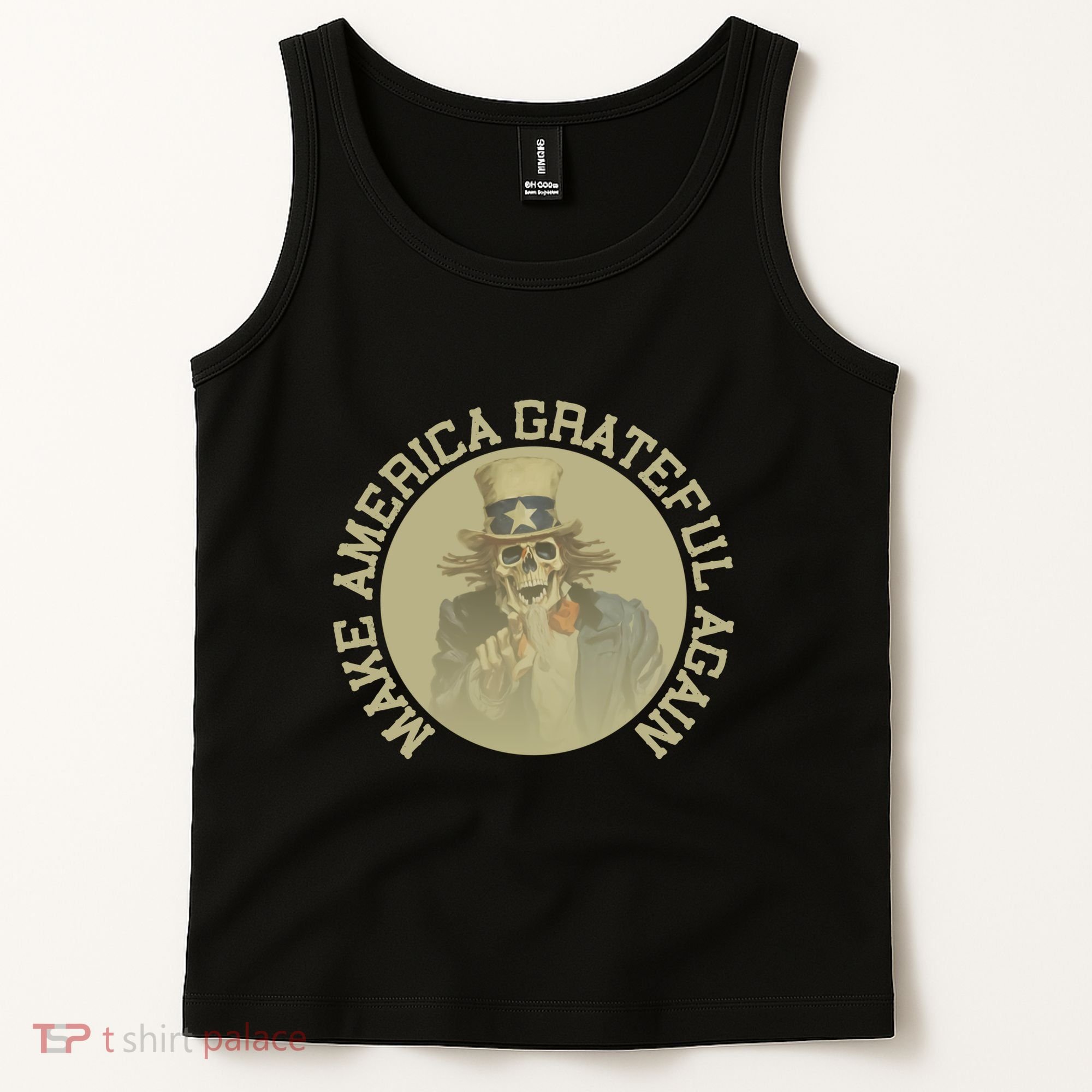 Make America Grateful Again Retro Uncle Sam Funny Tank Top